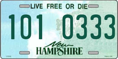 NH license plate 1010333