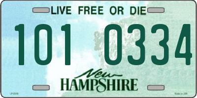 NH license plate 1010334