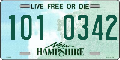 NH license plate 1010342