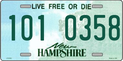 NH license plate 1010358