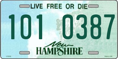 NH license plate 1010387