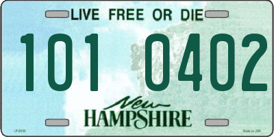 NH license plate 1010402