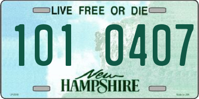 NH license plate 1010407