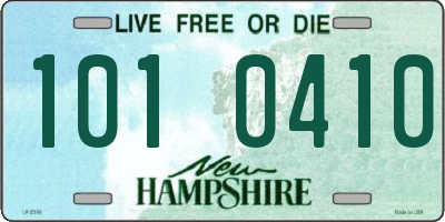 NH license plate 1010410