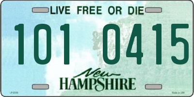 NH license plate 1010415