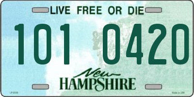 NH license plate 1010420