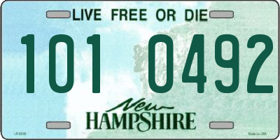 NH license plate 1010492