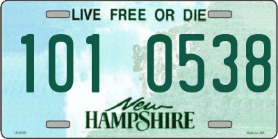 NH license plate 1010538