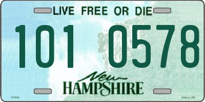 NH license plate 1010578