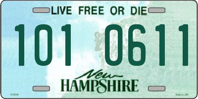 NH license plate 1010611