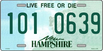 NH license plate 1010639