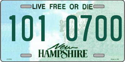 NH license plate 1010700