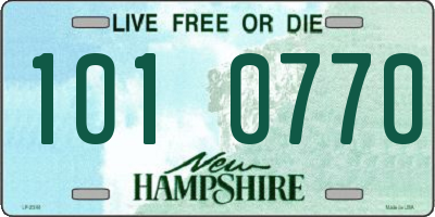 NH license plate 1010770