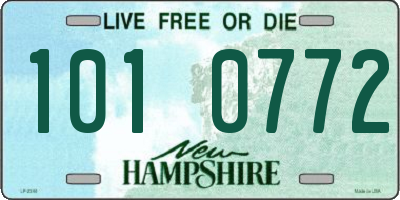 NH license plate 1010772