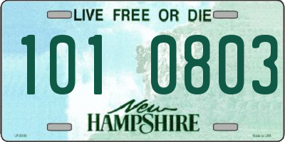 NH license plate 1010803