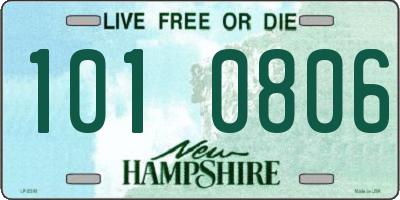 NH license plate 1010806