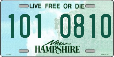 NH license plate 1010810