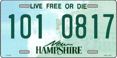 NH license plate 1010817