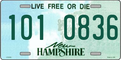 NH license plate 1010836