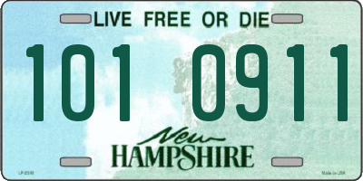 NH license plate 1010911