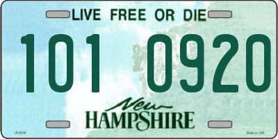 NH license plate 1010920