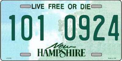 NH license plate 1010924