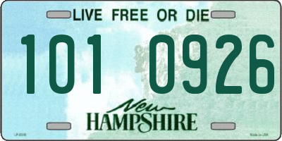 NH license plate 1010926