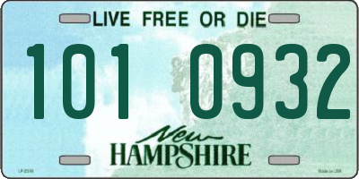 NH license plate 1010932