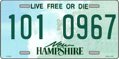 NH license plate 1010967