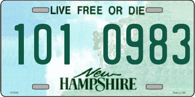 NH license plate 1010983