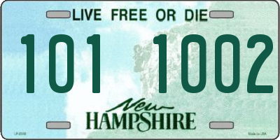 NH license plate 1011002