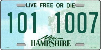 NH license plate 1011007