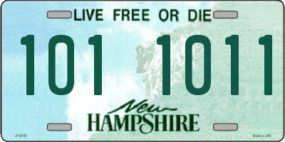 NH license plate 1011011