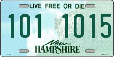 NH license plate 1011015