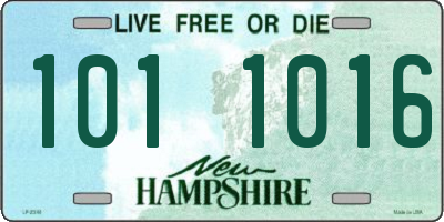 NH license plate 1011016