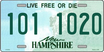 NH license plate 1011020