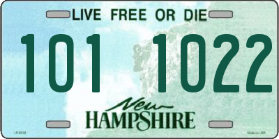 NH license plate 1011022