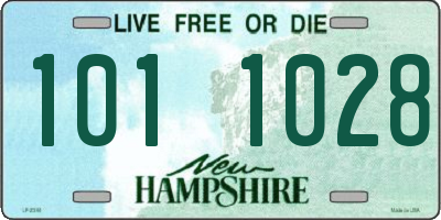 NH license plate 1011028