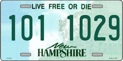 NH license plate 1011029