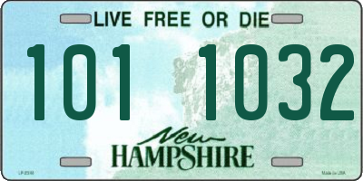 NH license plate 1011032