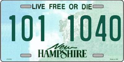 NH license plate 1011040