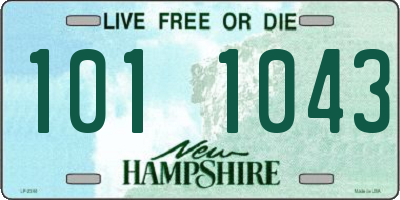 NH license plate 1011043