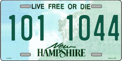 NH license plate 1011044