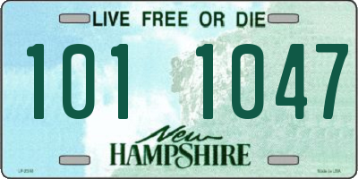 NH license plate 1011047