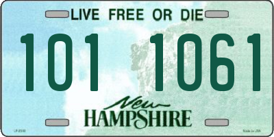 NH license plate 1011061