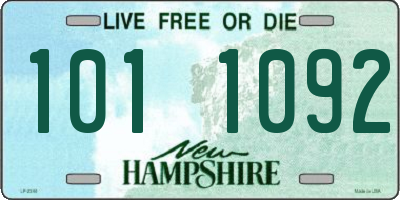 NH license plate 1011092