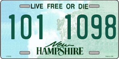 NH license plate 1011098