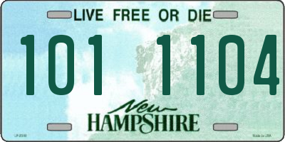 NH license plate 1011104