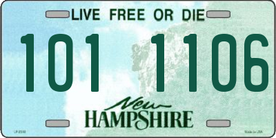 NH license plate 1011106