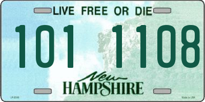 NH license plate 1011108